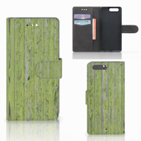 Huawei P10 Book Style Case Green Wood - thumbnail