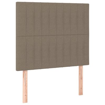 Hoofdbord LED 144x5x78/88 cm stof taupe