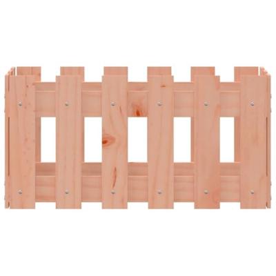 Plantenbak met hekontwerp 60x30x30 cm massief dougashout