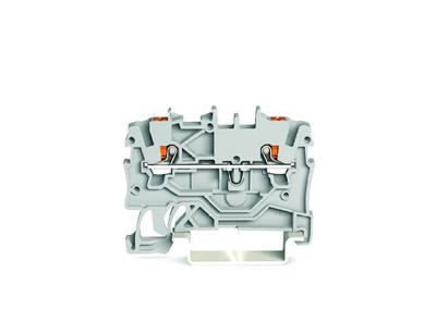 WAGO 2200-1201 Doorgangsklem 3.50 mm Push-In-klem Grijs 100 stuk(s)
