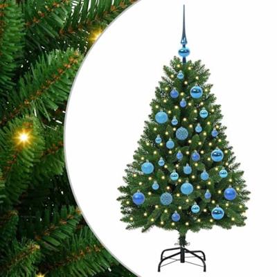 VidaXL Kunstkerstboom met 150 led groen 120 cm pvc en metaal
