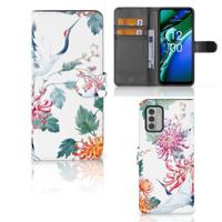 Nokia G42 | Telefoonhoesje | Met pasjeshouder | Bird Flowers - thumbnail