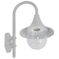 Tuin wandlamp E27 42 cm aluminium wit - thumbnail