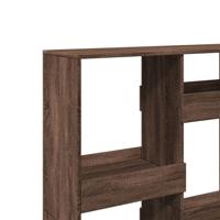 Boekenkast 100x33x135 cm bewerkt hout bruin eikenkleurig - thumbnail