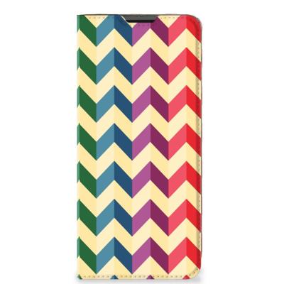 Motorola Moto G51 5G | Hoesje met Magneet | Zigzag Multi Color