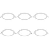LED Downlight Inbouwspot 6 Stuks - Brinton Thin - 12W 1120lm 120° Bundelhoek - Helder/Koud Wit 6500K - IP40 - Rond - Wit - Ø170mm Buitenmaat - Ø150mm Zaagmaat - thumbnail