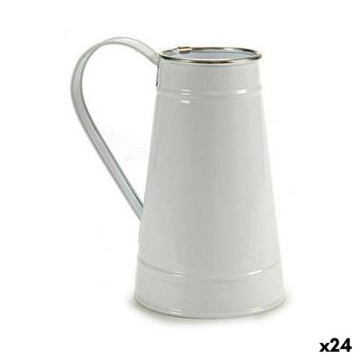 Grondlegger Ibergarden Wit Zilverkleurig Metaal Melkbeker 17 x 18,5 x 11,3 cm 17 x 19,5 x 11,3 cm (24 Stuks)