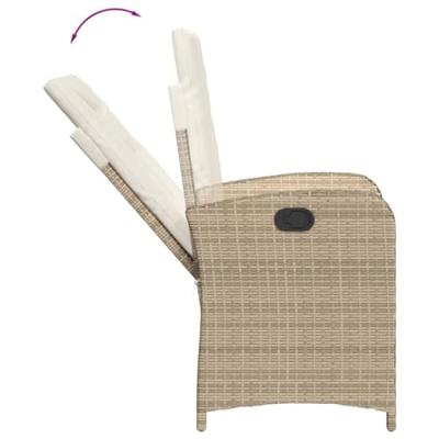 5-delige Tuinset met kussens poly rattan beige
