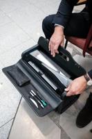 Alassio Pilotenkoffer Silvana Zwart Imitatie Leer - thumbnail