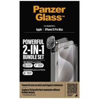PanzerGlass 2-in-1-Pack B1137+2812 Screenprotector (glas) Apple iPhone 15 Pro Max 1 stuk(s) - thumbnail