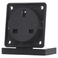 Hager berker Integro wandcontactdoos British standard, antraciet - thumbnail