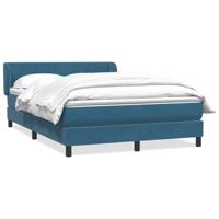 Boxspring met matras fluweel donkerblauw 160x210 cm - thumbnail