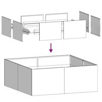 Plantenbak 80x80x30 cm gegalvaniseerd staal - thumbnail