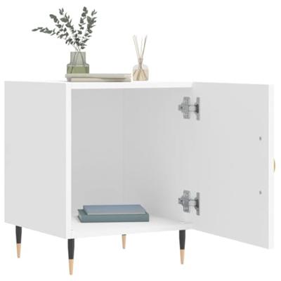 Nachtkastjes 2 st 40x40x50 cm bewerkt hout wit