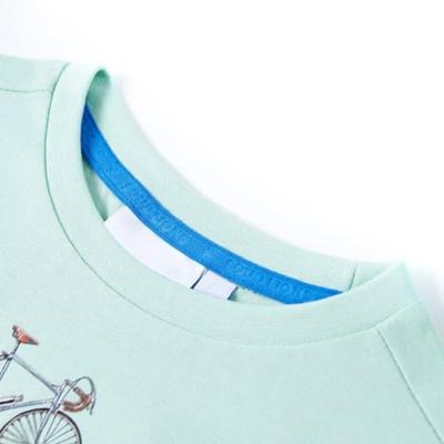 Kindershirt busjesprint 140 lichtmintkleurig Kindershirt busjesprint 140 lichtmintkleurig