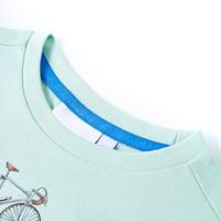 Kindershirt busjesprint 128 lichtmintkleurig - thumbnail