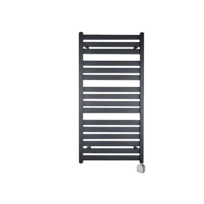 Electrische Wifi Radiator Sanicare HVP Carini Moda 120x60 cm Mat Zwart Met Thermostaat Zilver Rechtsonder