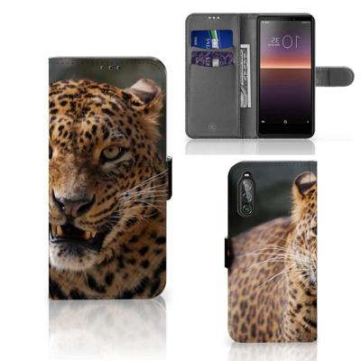 Sony Xperia 10 II | Telefoonhoesje | Met pasjeshouder | Luipaard Sony Xperia 10 II | Telefoonhoesje | Met pasjeshouder | Luipaard