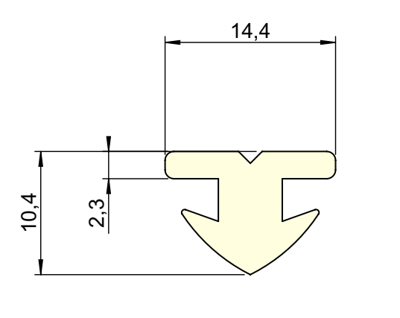 Kunststof inlegstrip
