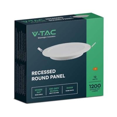 V-TAC 7861 LED-inbouwpaneel Energielabel: F (A - G) 12 W Warmwit Wit - thumbnail