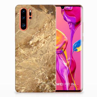 Huawei P30 Pro | TPU | Siliconen hoesje | Marmer Creme
