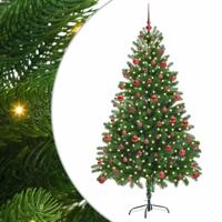 VidaXL Kerstboom met 300 led met standaard groen 180 cm pe - thumbnail
