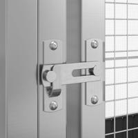 Volière met verlengstuk 1244x203x216 cm staal zilverkleurig - thumbnail