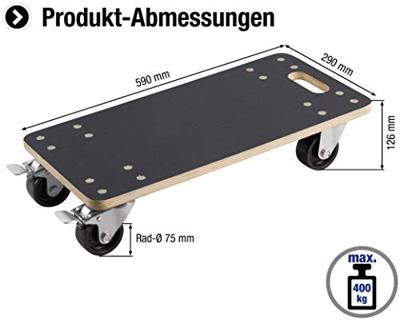 Metafranc WU0822000 Transportroller PA Laadvermogen (max.): 400 kg 590 mm x 290 mm x 126 mm Aantal rollers 4