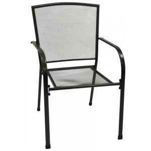 Terrasstoel set van 2 stuks - Metaal - Zwart Terrasstoel set van 2 stuks - Metaal - Zwart