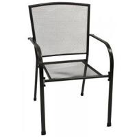 Terrasstoel set van 2 stuks - Metaal - Zwart - thumbnail