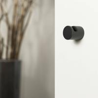 Handdoekhaak Tiger Bold Medium Rond Mat zwart - thumbnail