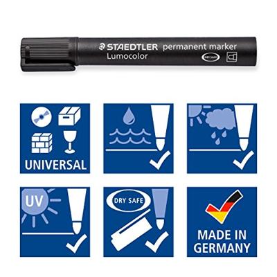 Permanente markeerstift Staedtler Lumocolor 352-9 Zwart (10 Stuks)