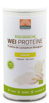 Mattisson Healthstyle Mattisson Healthstyle Wei Whey Proteine Banaan 75% Bio (450g) Mattisson Healthstyle Mattisson Healthstyle Wei Whey Proteine Banaan 75% Bio (450g)