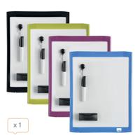 Whiteboard nobo 21.6x28cm magnetisch assorti | 6 stuks - thumbnail
