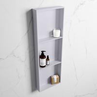 MONDIAZ EASY Nis 89,5x29,5cm in solid surface kleur Cale | Cale. 3 vakken geschikt voor in- of opbouw - thumbnail