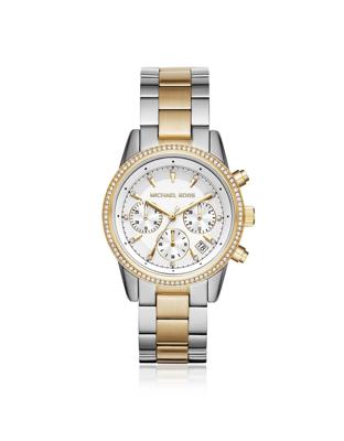 Michael Kors dameshorloge van 37 mm stalen armband en kast met quartz witte wijzerplaat Mk6474 Michael Kors dameshorloge van 37 mm stalen armband en kast met quartz witte wijzerplaat Mk6474