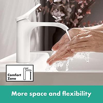 Wastafelmengkraan HansGrohe Vivenis Eengreeps 110 Zonder Afvoer Mat Wit - thumbnail