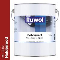 Ruwol Betonverf Helderrood (RAL 3002) 5 liter - thumbnail