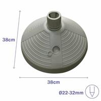 Marbueno Parasol Rond 38x38x14 cm 10L Wit Tuin, Zwembad en Terras 10502 - thumbnail