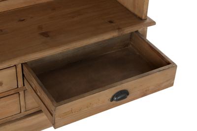 Gang DKD Home Decor Bruin Zwart Multicolour Hout Pijnboom Spiegel 124 x 40 x 200 cm