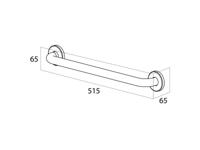 Veiligheidsgreep Tiger Libra 45 cm RVS Geborsteld - thumbnail