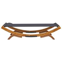 Loungebed 100x188,5x44 cm massief gebogen hout antracietkleurig - thumbnail