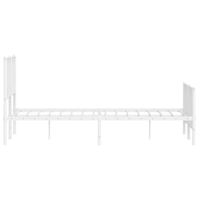 Bedframe met hoofd- en voeteneinde metaal wit 140x190 cm