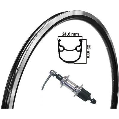 Kgs achterwiel 28 inch (622) stratos zw/zilver 8-10 speed uitval