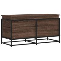Opbergbox met deksel 100x40x51,5 cm bewerkt hout bruin eiken - thumbnail