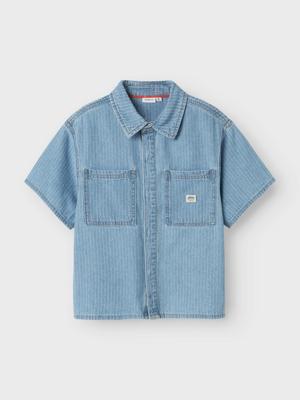 Name it zomer t-shirt S/S jongens - licht blauw denim - Nkmfelix