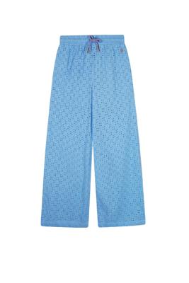 NoNo zomer palazzo broek meisjes - blauw - borduursel - Sunet NoNo zomer palazzo broek meisjes - blauw - borduursel - Sunet