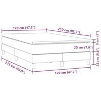 Boxspring met matras fluweel donkerblauw 120x210 cm - thumbnail