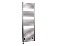 Elektrische Design Radiator Sanicare Plug & Play 172x45 cm Inox Look 920 Watt Met Zwarte Thermostaat Links Sanicare - thumbnail