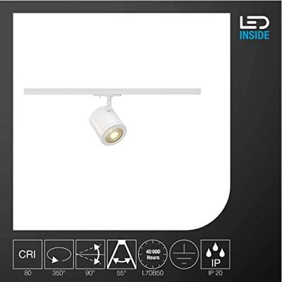 SLV Led railspotEnola 1-fase - wit - 3000K - 143951